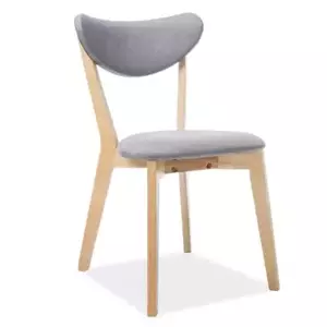 Casarredo Jídelní čalouněná židle BRANDO šedá/dub