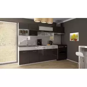 Falco Kuchyňská linka Dolomiti 180/240 černý lesk