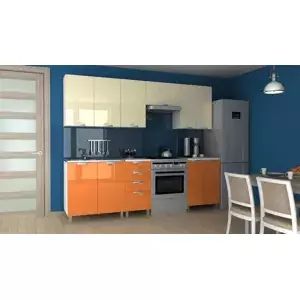 Falco Kuchyňská linka Korry 180/240 - oranžová+vanilka lesk/MDR