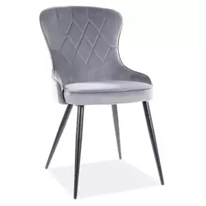 Casarredo Jídelní čalouněná židle PIKA velvet šedá/černá