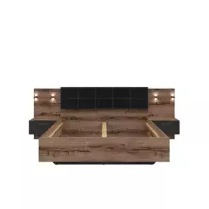 BRW Postel KASSEL LOZ/160/A, dub monastery/dub černý