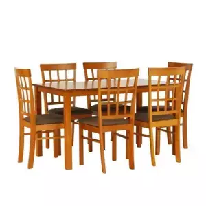 Tempo Kondela Jídelní komplet GRID NEW 1 + 6 - třešeň