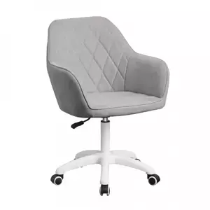 Tempo Kondela Kancelářské křeslo Santy - látka šedá / bílá