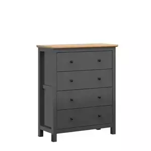 BRW Hesen komoda KOM4S/12/10, grafit/dub artisan