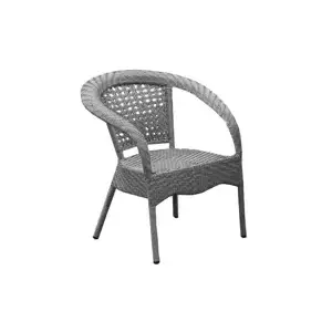 Dimenza Zahradní ratanové křeslo BERLIN - šedé