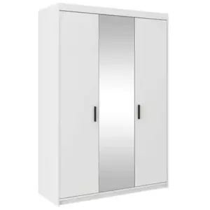 Casarredo Šatní skříň ELINA 3D bílá/zrcadlo