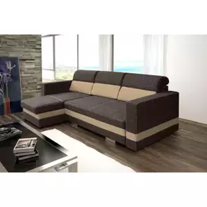 Falco Sedací souprava Rimini hnědá/béžová - LEVÁ