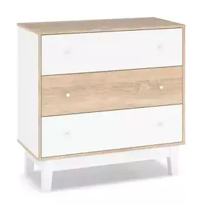 Casarredo Komoda 3S PATRICIA bílá/dub sonoma