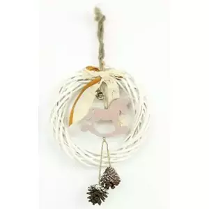 Autronic Proutěný věnec KLA165 bílý