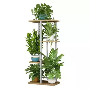 Tempo Kondela Stojan na květiny LEDOR TYP 1 - bílá/dub sonoma