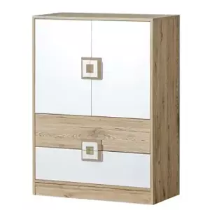 Casarredo Komoda NIKO 9 dub jasný/bílá