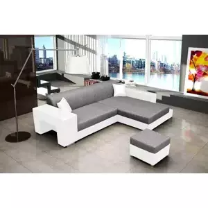 Falco Sedací souprava Oskar sv.šedá/bílá - PRAVÁ