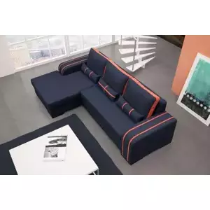 Falco Sedací souprava Perry černá/oranžová - LEVÁ