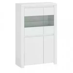 Tempo Kondela Vitrína 2D2W LINDY - bílá