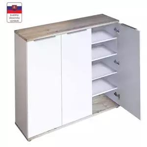 Tempo Kondela Botník MODINI TYP 2 - bílá / dub artisan