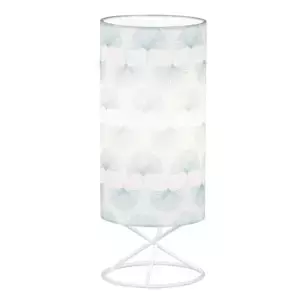 Tempo Kondela Stolní lampa AVAM - kov/bílé textilní stínítko