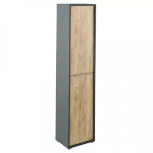 Tempo Kondela Vysoká skříň s policemi RIOMA NEW TYP 06 - grafit / dub artisan