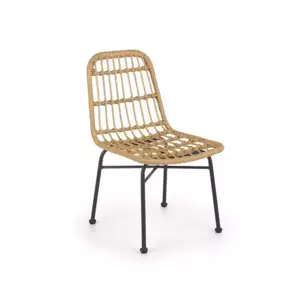 Halmar Židle K401 - umělý ratan/černá