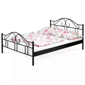 Autronic Postel dvoulůžková BED-1909 BK, 140x200 cm, černá