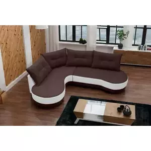 Falco Sedací souprava Abbey L tm.hnědá/bílá