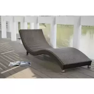 Dimenza Pohodlné zahradní lehátko BARCELONA - tmavě hnědé