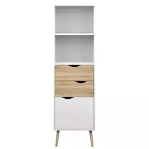 Falco Regál Retro 382 - bílá/dub