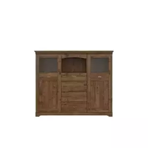 BRW Vitrína Patras KOM2W4S - dub april