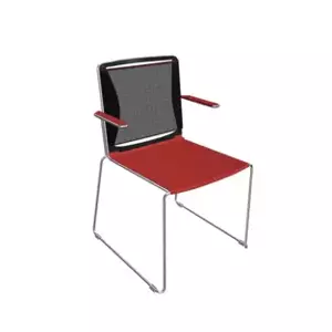 Alba Konferenční židle Filo plast/síť - s područkami