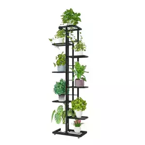 Tempo Kondela Kovový stojan na květiny BAMIR TYP 4 - tmavě šedý