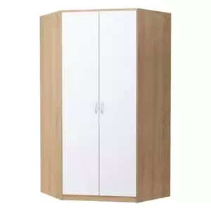 Casarredo Rohová šatní skříň ALEX dub sonoma/bílá