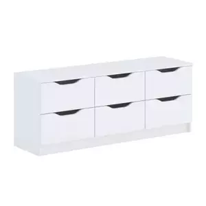 Casarredo Komoda KALISTA 6S – bílá mat