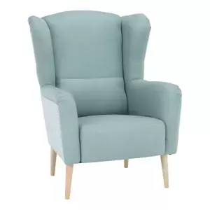 Tempo Kondela Designové křeslo BELEK - látka mentolová/vzor