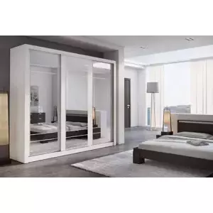 Casarredo Šatní skříň 02 ARTI 250 bílá zrcadlo