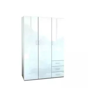 Falco Skříň Sid 3d3s bílá/bílý lesk