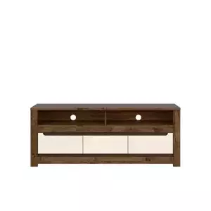 BRW Televizní stolek Ruso RTV3S - dub april/perleťový lesk