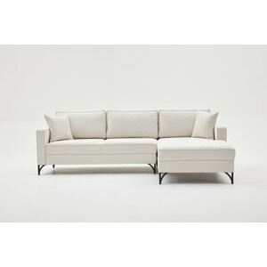 Hanah Home Rohová pohovka BERLIN krémová pravá 258 cm 825BLC2802