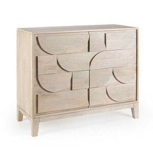 BIZZOTTO Dřevěná komoda ARCHITA 100x85 cm 0747086