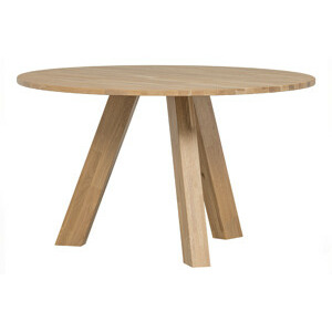 WOOD Kulatý jídelní stůl RHONDA 129cm dub přírodní 375419-EB