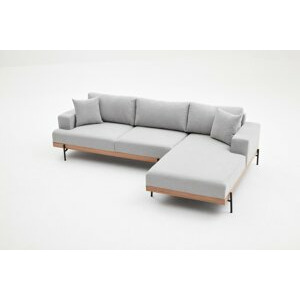 Hanah Home Rohová pohovka LIVA šedá pravá 287 cm 825BLC2816