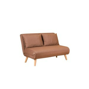 Hanah Home Rozkládací dvoumístná pohovka FOLDE hnědá 120 cm