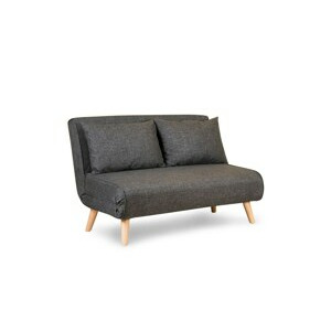 Hanah Home Dvoumístná rozkládací pohovka FOLDE tmavě šedá 120 cm