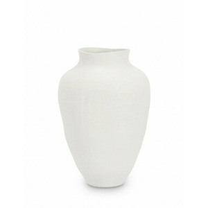 BIZZOTTO bílá keramická váza PAPYRUS 29 cm 0501457