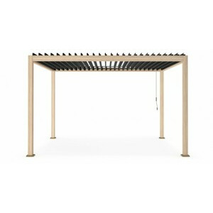 BIZZOTTO Světlá hliníková pergola s uzavíracími lamelami OCEAN 3x4 m 0795788