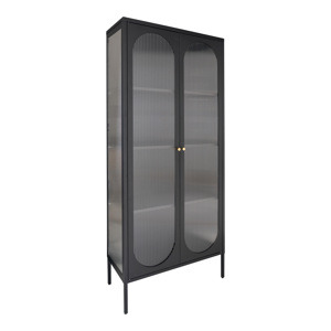 House Nordic Prosklená černá vitrína ADELAIDE 180cm 3001200