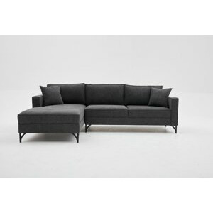 Hanah Home Rohová pohovka BERLIN antracitová levá 258 cm 825BLC2807