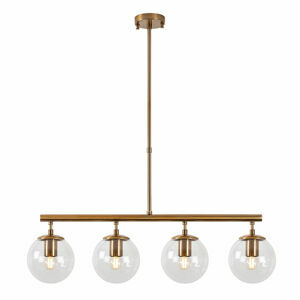 OPVIQ Závěsné osvětlení FAZLI bronz čiré sklo 4 942FLG1193