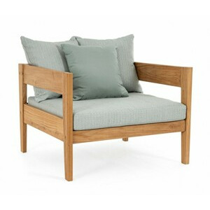 BIZZOTTO Teakové zahradní křeslo KOBO modrá 0806794