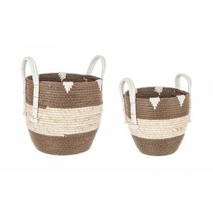 BIZZOTTO set 2 hnědých odkládacích košů THELMA S 0411290