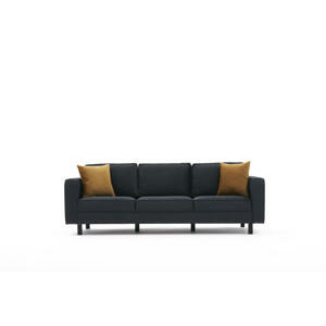 Hanah Home Sametová pohovka KALE antracit 222 cm 825BLC2727