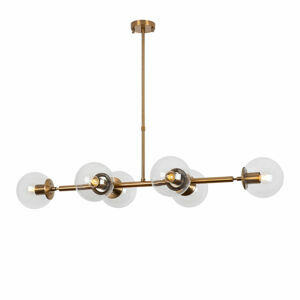 OPVIQ Závěsné osvětlení FAZ Zlaté průhledné sklo 942FLG1209